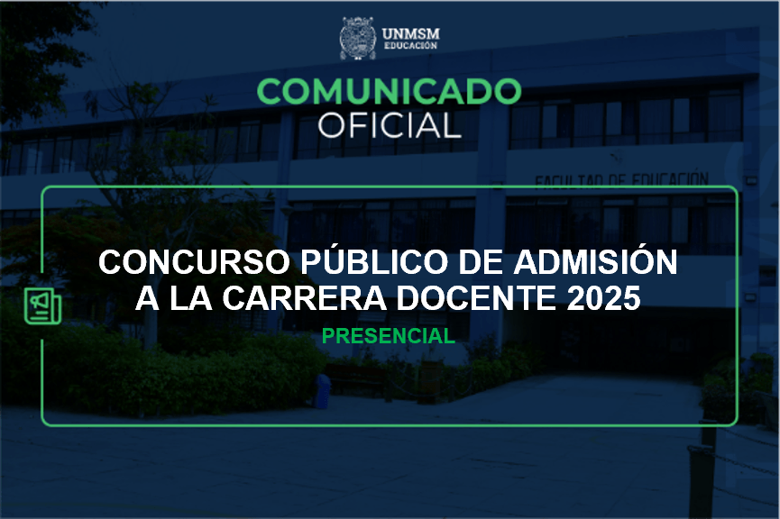 Concurso Público de Admisión a la Carrera Docente en la Facultad de Educación  - Modalidad presencial 